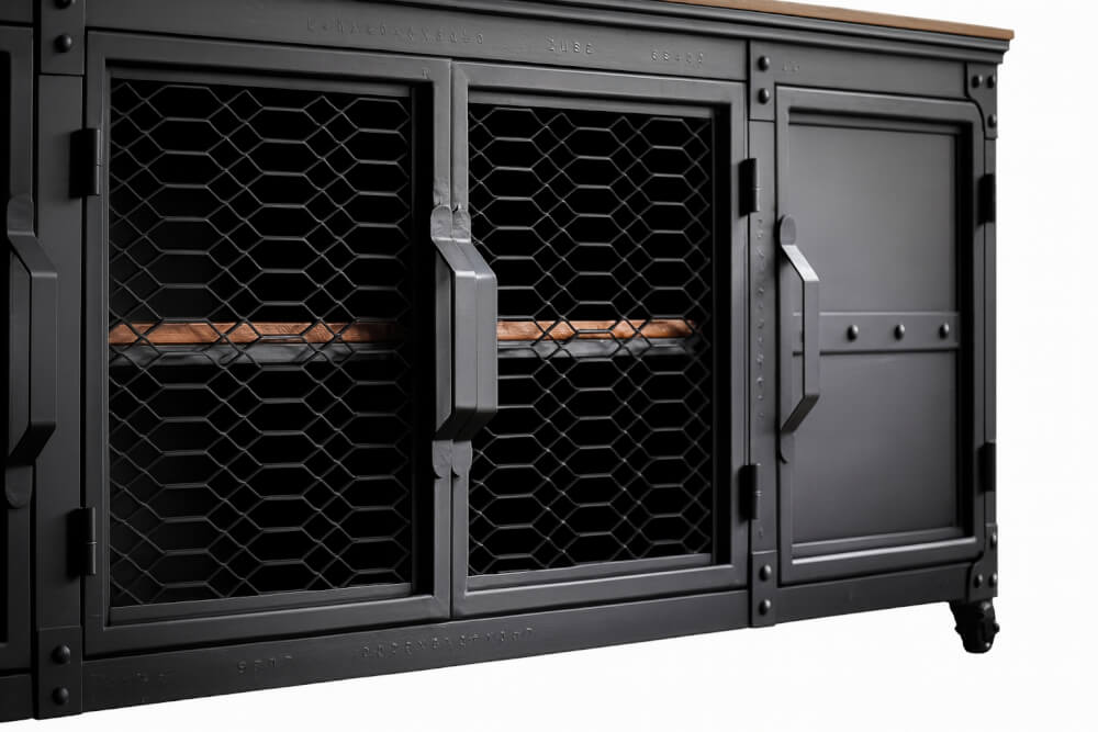 ชั้นวางทีวี THE WILD FURNITURE รุ่น FENRING 180*40*65 ซม. สีไม้สัก/ดำ_2